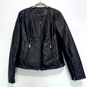 Harve Bernard Vegan Leather Bomber Size M